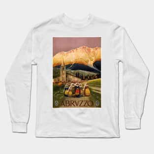 Abruzzo, Italy Vintage Travel Poster Design Long Sleeve T-Shirt